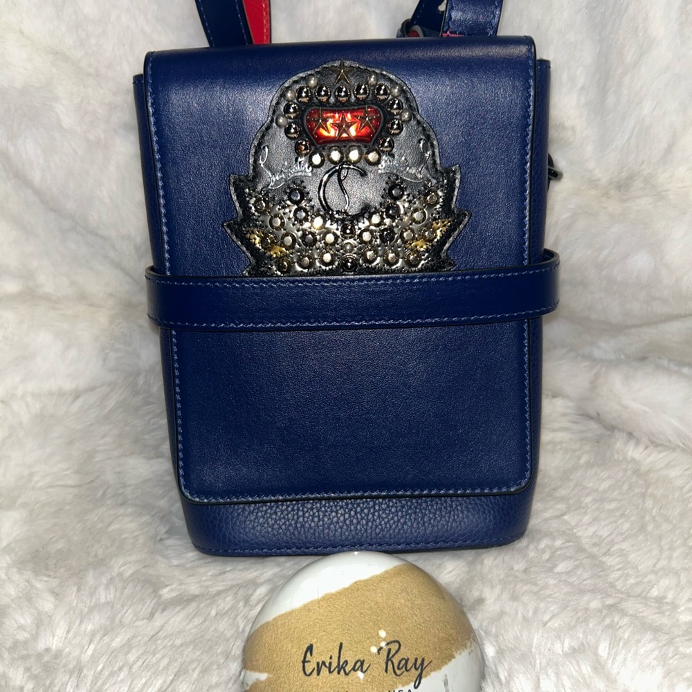 Christian‎ Louboutin Navy Blue Benech Reporter Bag